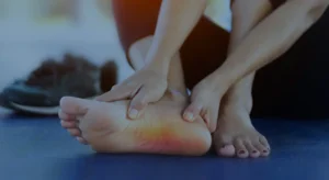 Arch pain due to flat feet or strain
